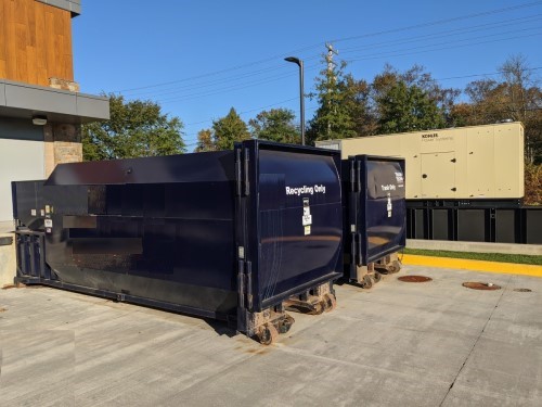 Large Commercial Trash Compactor and recycling compactor